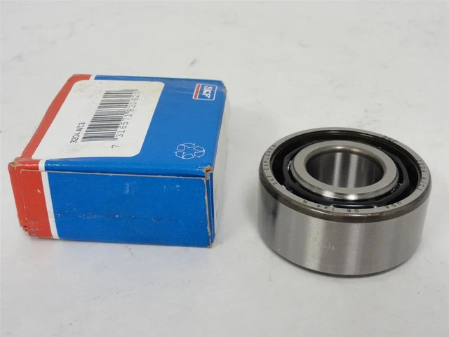 225861 New In Box; SKF 3204 A/C3 Contact Bearing 20mm ID; 47mmOD; 0.8125" Width