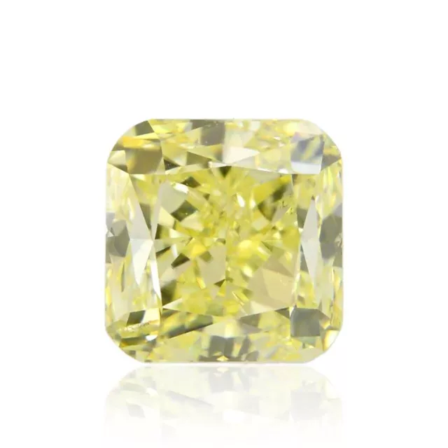 0.47Cts Fancy Intense Yellow Loose Diamond Natural Color Cushion Cut , IGI Cert