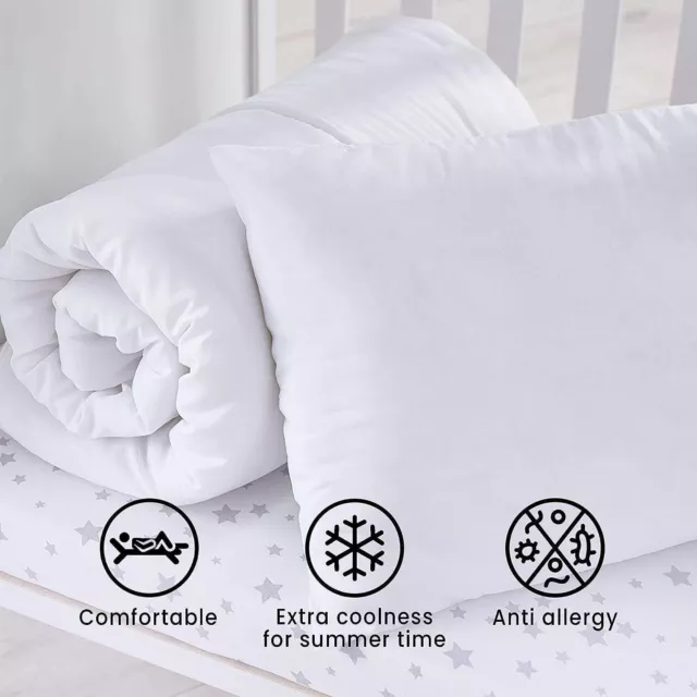 Nursery Baby Toddler Anti Allergy Cot DUVET,  Cot Pillow Quilt Duvet 120x150 cm