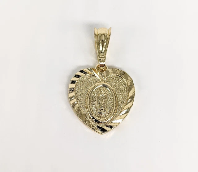 Gold Plated My Lady Virgin Mary Pendant Oro Laminado Virgen de Guadalupe Medalla