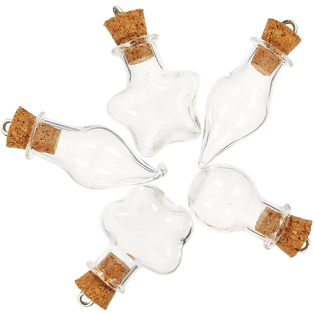 5 Juegos de Botellas Pequeñas Compactas Mini Botellas Multifunción Botella de Deseos Decorativa