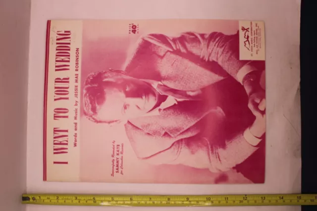 Vintage 1952 I Went To Your Wedding Sammy Kaye Cover Sheet Music F8A