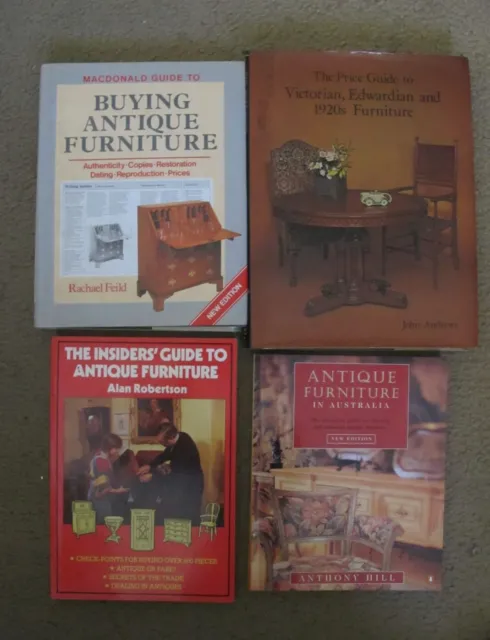 4 ANTIQUE FURNITURE BOOKS Buying Guides . Very good condition.