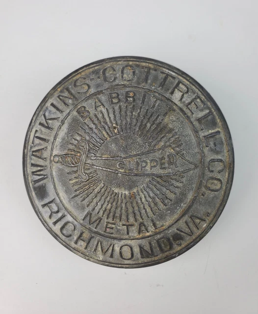 ANTIQUE WATKINS COTTRELL Co. Richmond Va Lead Ingot Clipper Firearm