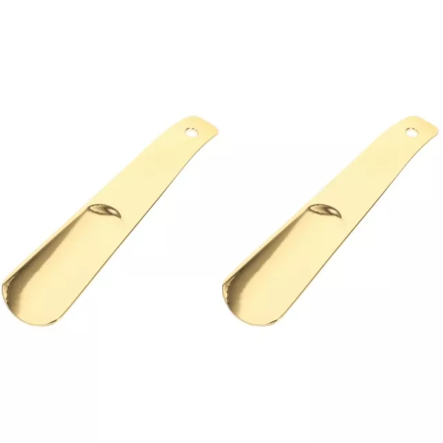 2 Pack Stainless Steel Shoehorn Pocket Tools Handle Shoes Horns