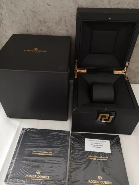 ROGER DUBUIS Watch Box Storage box with Outer Box & Instructions Used G/C