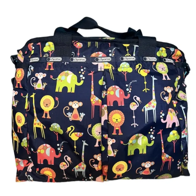 LeSportsac Ryan Zoo Animal Baby Bag Removable Crossbody Strap & Changing Pad