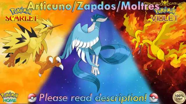 ARTICUNO ✨SHINY✨ 6IV Event Pokemon SCARLET and VIOLET GALAR Legendary Bird  +EVs