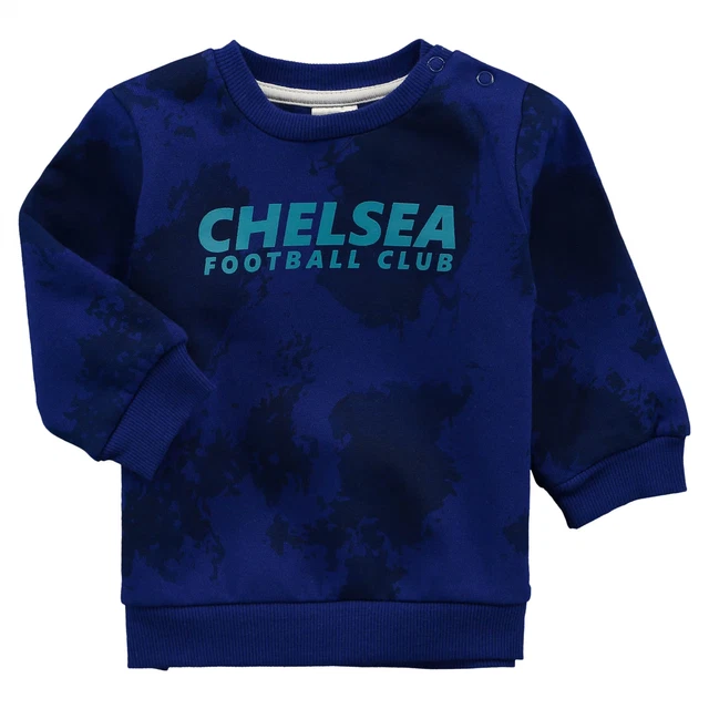 Felpa Chelsea Football Bambino (taglia 2-3y) Felpa Tie Dye Blu - Nuova