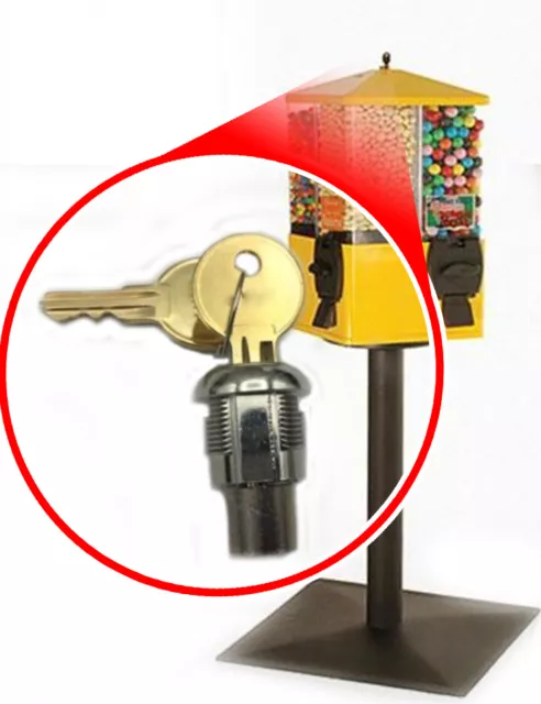 U Turn Lock & Key for  Gumball Candy Nut bulk Vending Machine - several options