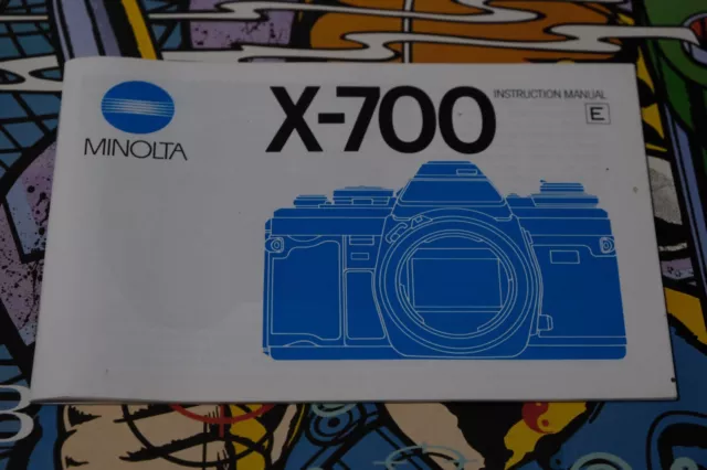 Original Minolta X700 Users instruction Manual