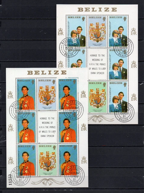 Briefmarken  Kleinbögen Belize 1981 gest.    s. Scan