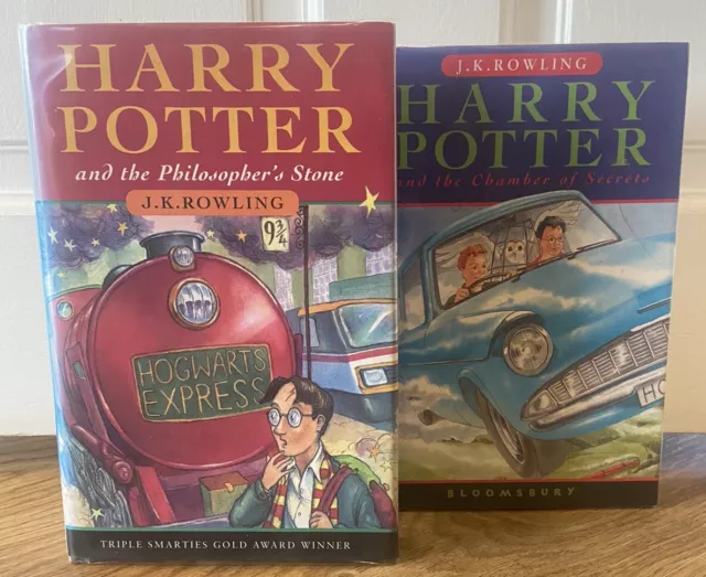 Harry Potter The Philosopher's Stone 1st First Edition + Chamber Secrets Rowling