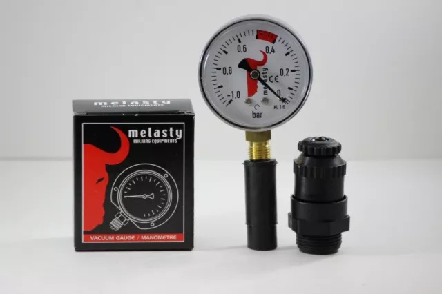 Melasty, Vacuumeter/Gauge for milking machine, Vacuum Regulator, Rubber Mounting