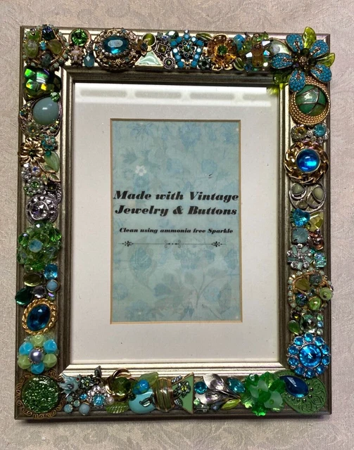 Handmade Rhinestone Jeweled Picture Frame