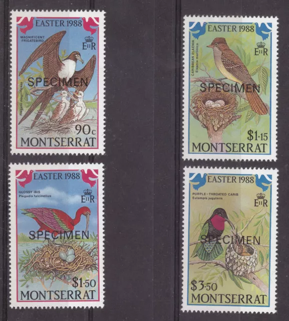 Montserrat 1988 Easter Birds SG748 - 751 Specimen MNH Lovely Condition