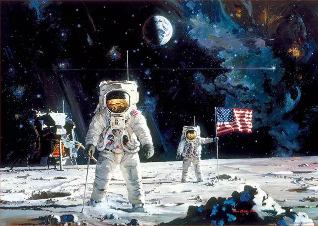 Puzzle Del Espacio Y Planetas 1000 Piezas Educa 18459 Primer Hombre En La Luna 2