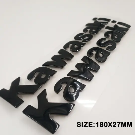 Autocollants 3D STICKERS Pour Kawasaki Noir LOGO Badge