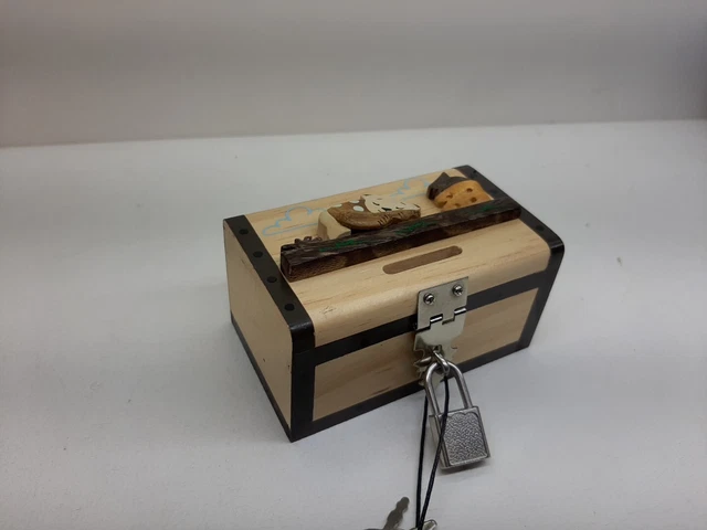 Salvadanaio Non Apribile Giftota Salvadanaio In Legno 4 In 1 - Con Contatore Acrilico, Obiettivi Di Risparmio (1000€/3000€/5000€/10000€) Regalo Per Risparmiare