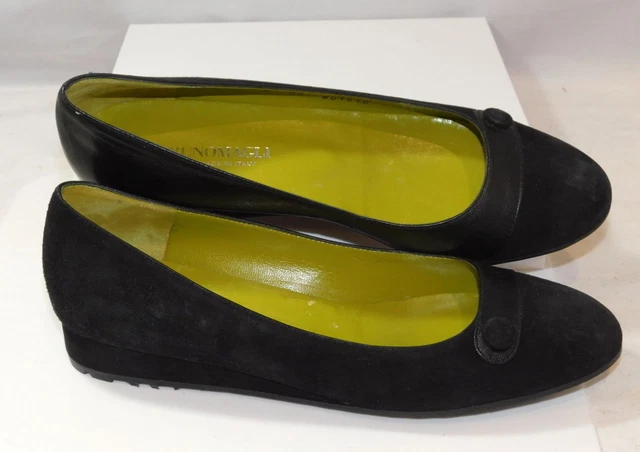 Escarpins Vintage Bruno Magli En Cuir Italien - Taille 8B - Talon Aiguille Bleu Nuit
