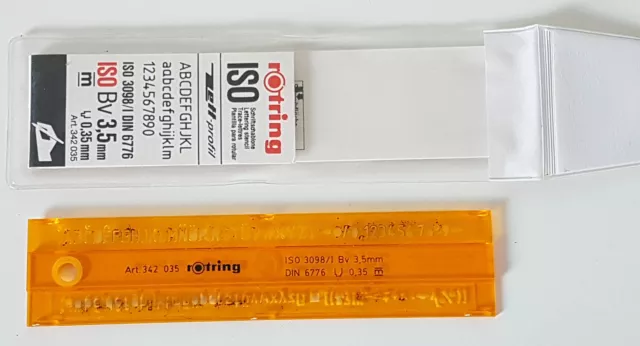 Schriftschablone Schreibschablone Rotring 3,5 mm - Technisches Zeichnen - gebrau