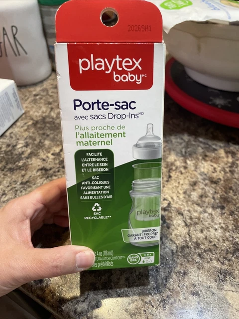 Playtex Baby Nurser Drop Ins Liners 4 Oz Bottle with 5 Disposable Liners