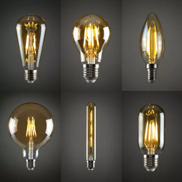 Filament LED Glühbirne Deko Vintage Edison Glühbirne Lampe Radio Ventil A+