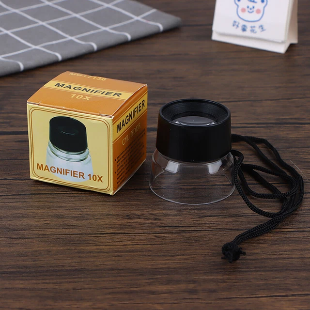 10X Mini Magnifying Glass Pocket Magnifier Loupe Glass for Reading Science To*e*