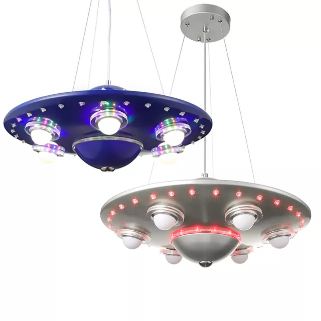 Spaceship LED Chandelier UFO Pendant Lamp Children Bedroom Ceiling Light Fixture