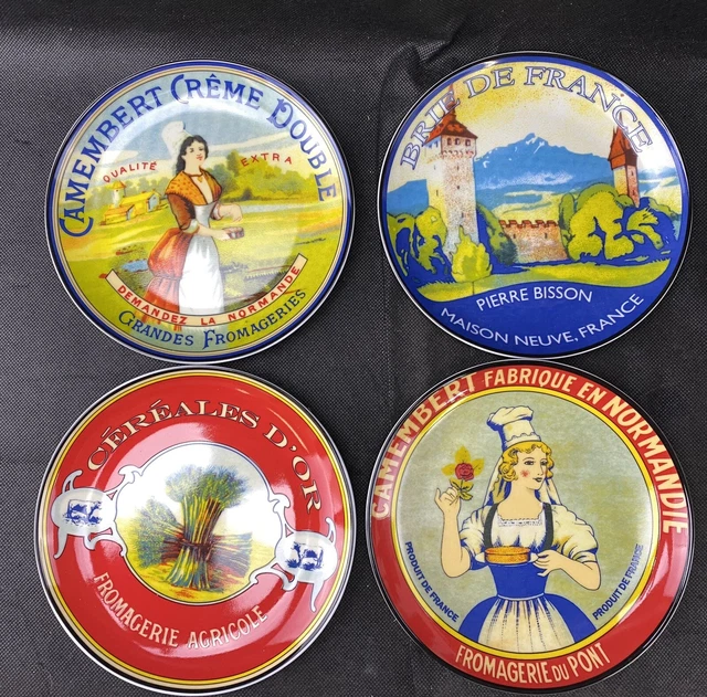 Set of 4 PIER 1 IMPORTS Porcelain Cheese Course Plates 6-1/2" Diameter