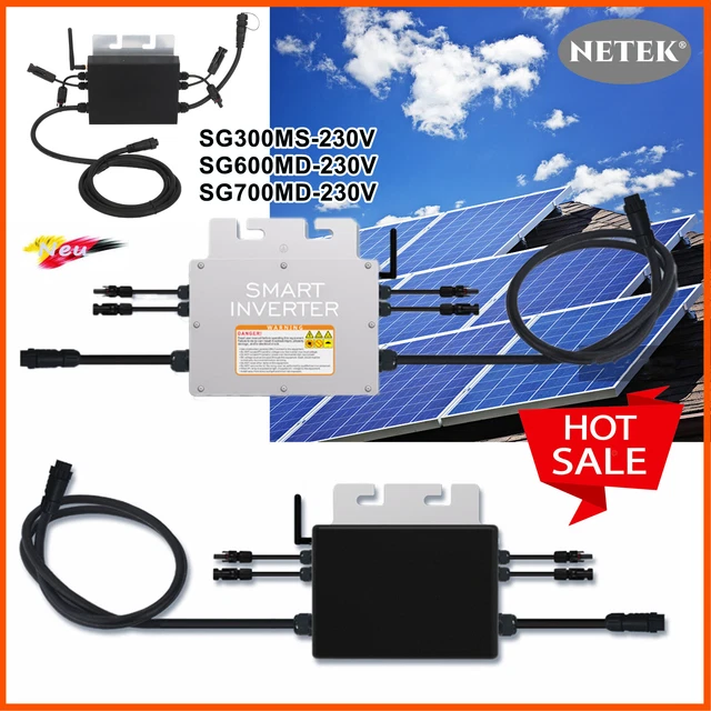 Onduleur Solaire 300W MPPT Micro-Onduleur - Panneau Solaire Balcon IP65 Certifié CE