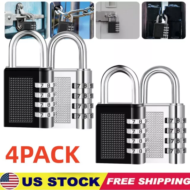 Combination Lock 4 Digit Locker Padlock for School Gym Sports Locker Fence Lock