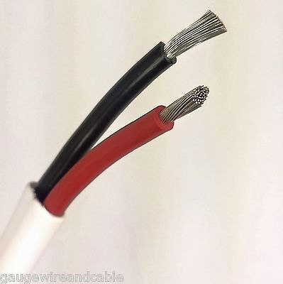 14/2 AWG Gauge Marine Grade Wire, Boat Cable, Tinned Copper, Flat Black/Red 2