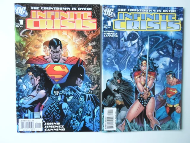 Dc Infinite Crisis #1 Cover A & Cover B 2005 2 Issue Lot Mid-High Grade