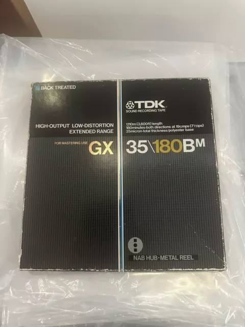 Tdk Gx 35180B 10.5” Reel To Reel Quarter  Inch Tape, Read Description!!!