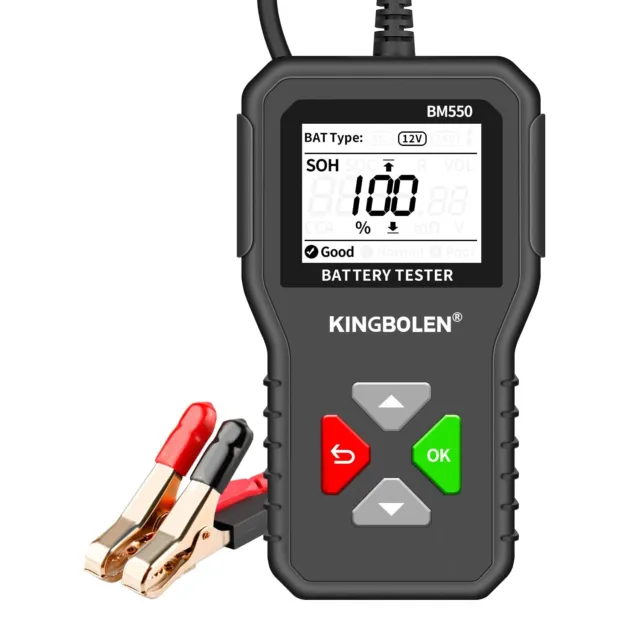 KINGBOLEN BM550 6V 12V 24V Trucks Car Battery Tester 100-2000 CCA Voltage Tester