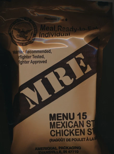 Ration De Combat Militaire Américaine MRE US Menu 12 Coquillettes Tomate 03/2027