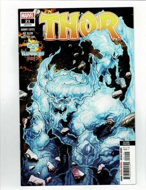Thor # 21 Klein Variant Unread 2nd Print NM- or Better 2022 1st God of HammersA2