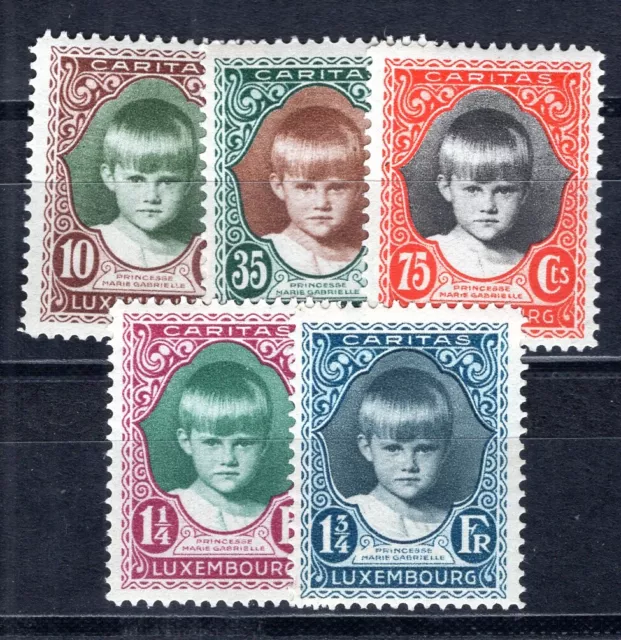 Luxemburg 1929 213-217 ** Postfrisch Schöner Satz Caritas (F7749
