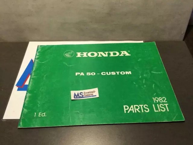 Honda PA 50 Custom Spare Parts Catalog Spare Parts List Manual Part List HT1