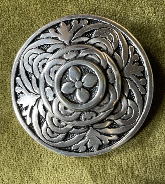 SOLD'OR - BROCHE EN ETAIN - PEWTER JEWEL - Ecosse - harpe
