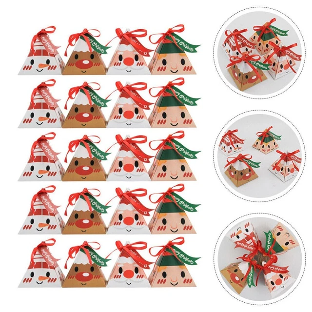 Papier Noël Cadeau Boîtes Emballage Boîtes Noël 24pcs Bonbon Boite Cadeau Sacs