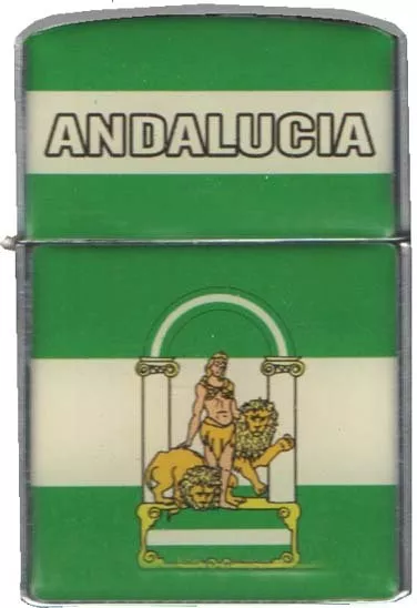 ENCENDEDOR modelo Z @@@ BANDERA DE ANDALUCIA CON ESCUDO @@@ MECHERO