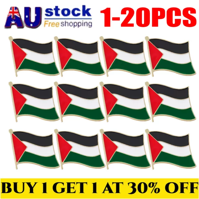 1- 20 Palestine Palestinian Flag Pin Badge Lapel Free Palestine-National  Enamel