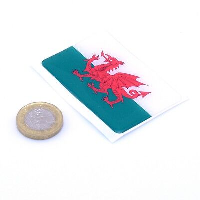 Wales Flag Domed Gel Stickers Baner Cymru Welsh Car Vinyl Universal Decal 65mm