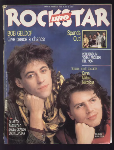 Rockstar 76/1987 Madonna Cyndi Lauper Duran Spandau Eurythmics Prince Litfiba