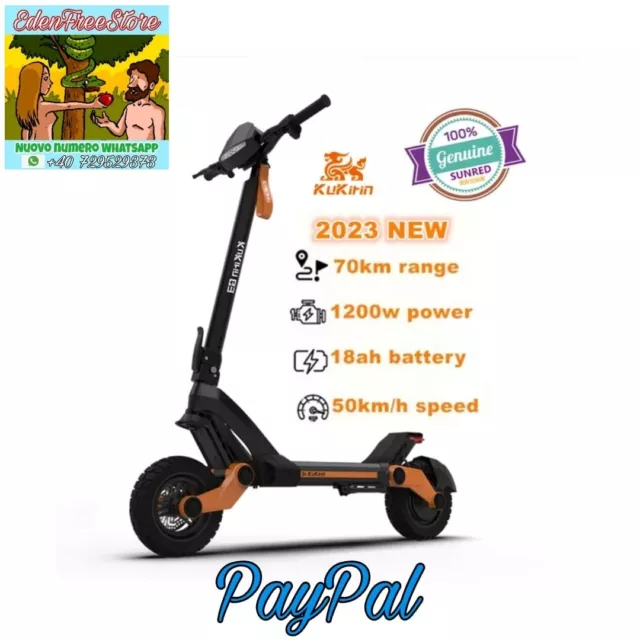 🛴Patinete Scooter Eléctrico Kukirin G3 Para Adulto Off-Road 60Km Motor 1200W