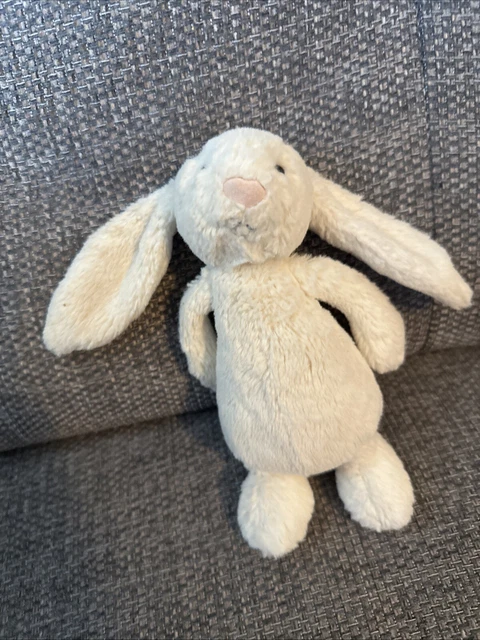 JELLYCAT SMALL WHITE Bashful Bunny Rabbit Soft Toy Plush Comforter 8 ...