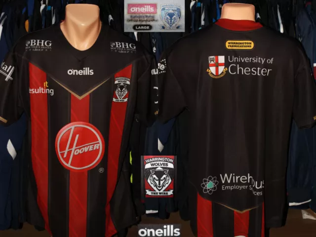 Warrington Wolves Rugby League O'Neills 2020 Away Shirt Jersey Trikot Top Size L