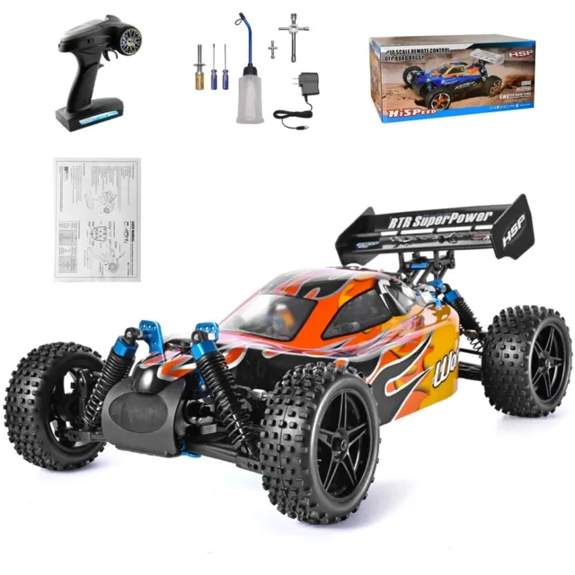 HSP RC Car 1:10 Scale 4wd RC Toys Two Speed Off Road Car Buggy Nitro Gas Power